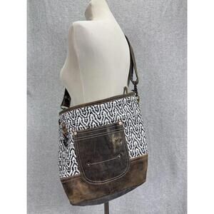 Myra Bag Crossbody Womens Handbag Leather, Cotton & Canvas